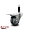 Service Caster 3'' Thermoplastic Rubber Swivel 1'' Expanding Stem Caster Total Lock Brake SCC-EXTTL20S314-TPRB-1 - alternate 2